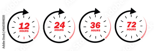48, deo, logo, week, hour, 12, 24, 72, symbol, arrow, sign, discount, offer, number, shipping, deodorant, day, remain, work, hrs, clock, effect, circle, template, deal, shop, icon, isolated, supermark
