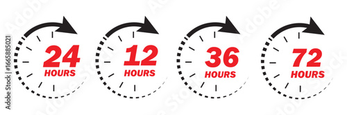 48, deo, logo, week, hour, 12, 24, 72, symbol, arrow, sign, discount, offer, number, shipping, deodorant, day, remain, work, hrs, clock, effect, circle, template, deal, shop, icon, isolated, supermark