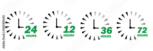 48, deo, logo, week, hour, 12, 24, 72, symbol, arrow, sign, discount, offer, number, shipping, deodorant, day, remain, work, hrs, clock, effect, circle, template, deal, shop, icon, isolated, supermark
