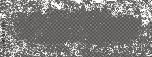 Icy frost border frame. Transparent frozen window textures.