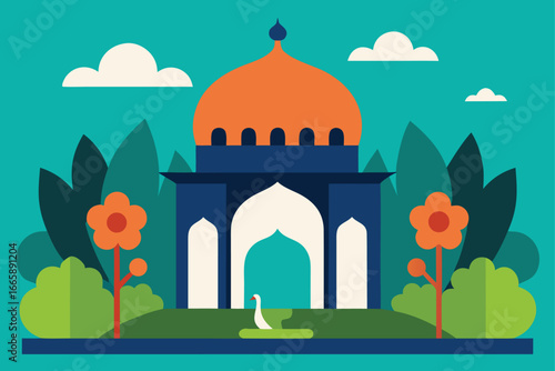 taj mahal vector illustration