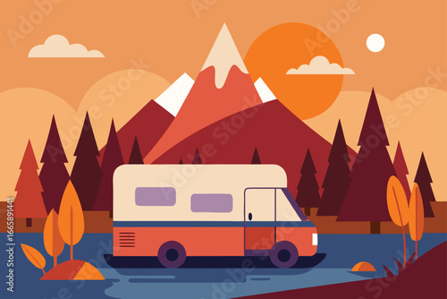 camping in the mountains
