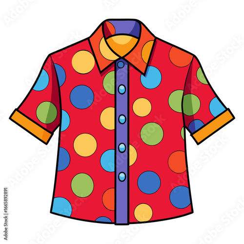 Flat colourful a shirt vector illustration design