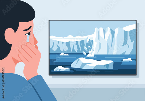 Climate Psychology A somber view of environmental destruction, highlighting emotional responses to global warming, and the impact on mental well-being