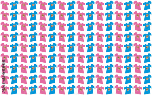 豆柴のTシャツのパターン柄