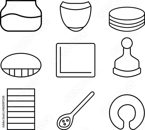 Home fermentation icon set, vector of kitchen brewing probiotic and preservation vector bundle, food and drink icons for health, homemade, organic, and natural concepts, home made menu packaging label