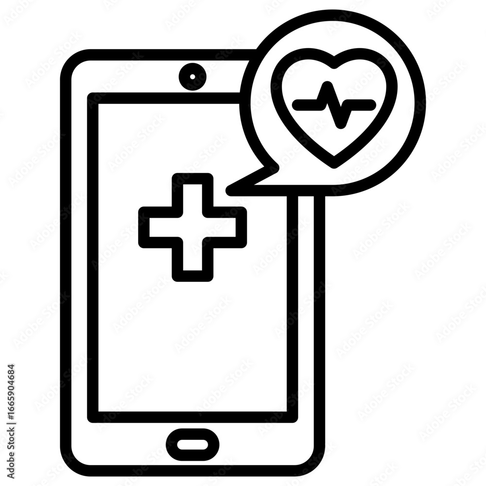 Obraz premium mobile healthcare icon