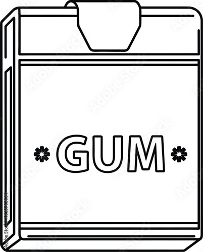 Vector art of chewing gum package illustration