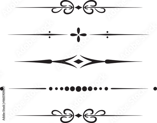 Elegant Set of Decorative Divider Lines for Design