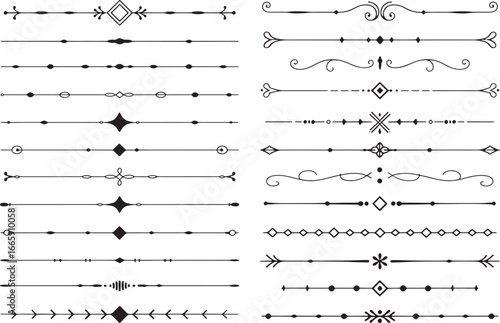 Elegant Collection of 24 Hand Drawn Dividers