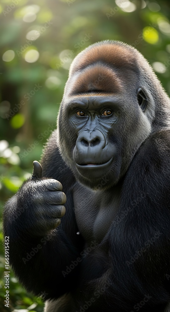Obraz premium Gorilla giving thumbs up