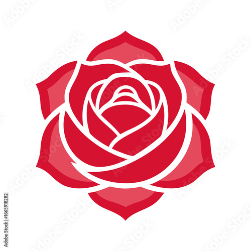 Neptune Rose Vector Icon Flat Design