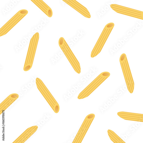 Italian pasta on white background. Seamless pattern. types of Italian pasta. Modern prints for menu design, cookbooks, fabric, etc.