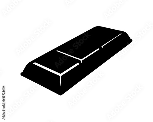 Stylized illustration of a shiny gold bar ingot for savings or wealth