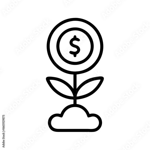 symbol of peace, dollar sign icon