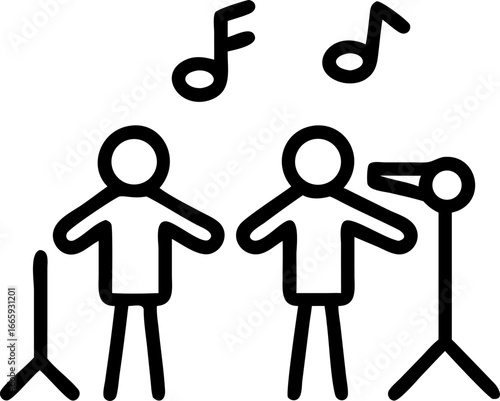 Christmas band performing music on a stage party scene isolated on white background isolated on transparent background