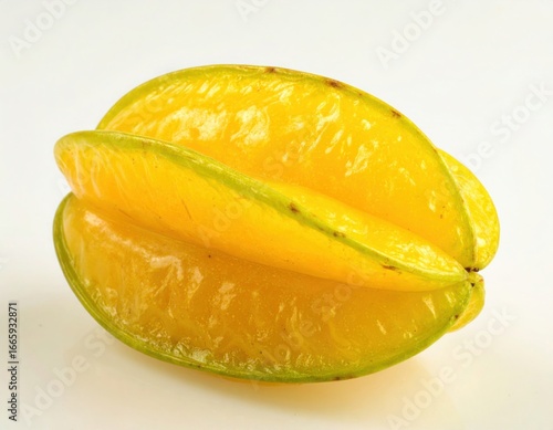 A star fruit on white background.