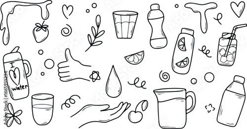 Fitness, Health, Exercise, Icons, Gym, Workout, Doodle, Sketch, Illustration, Activity, Sports, Wellness, Lifestyle, Equipment, Motivation, Healthy, Fun, Athletic