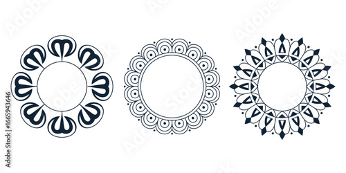 Intricate Mandala Design with Rounded Ornamental Patterns for Laser Cutting, Wall Art, Home Decor, Meditation Spaces, and Spiritual or Bohemian Style Decorative Elements