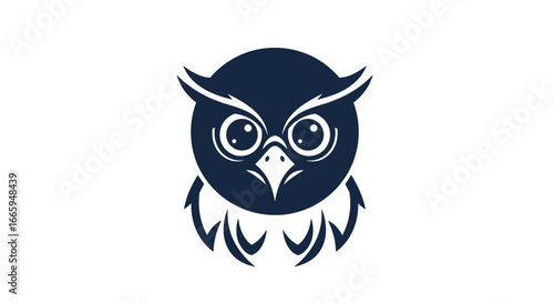Wise owl mascot design for technology company offering innovative digital solutions and services
