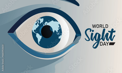vector graphic of world sight day good for world sight day celebration. flat design. flyer design. flat illustration.