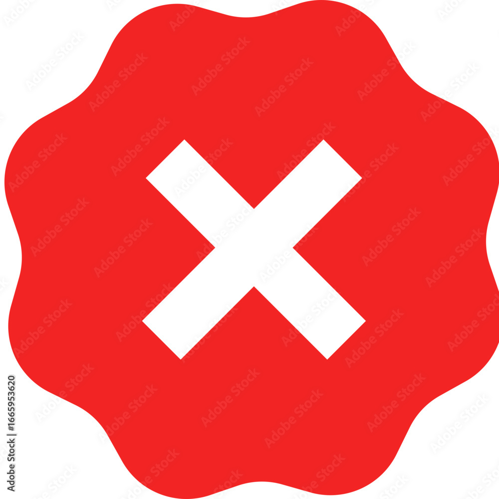 Obraz premium Wrong Symbol Icon