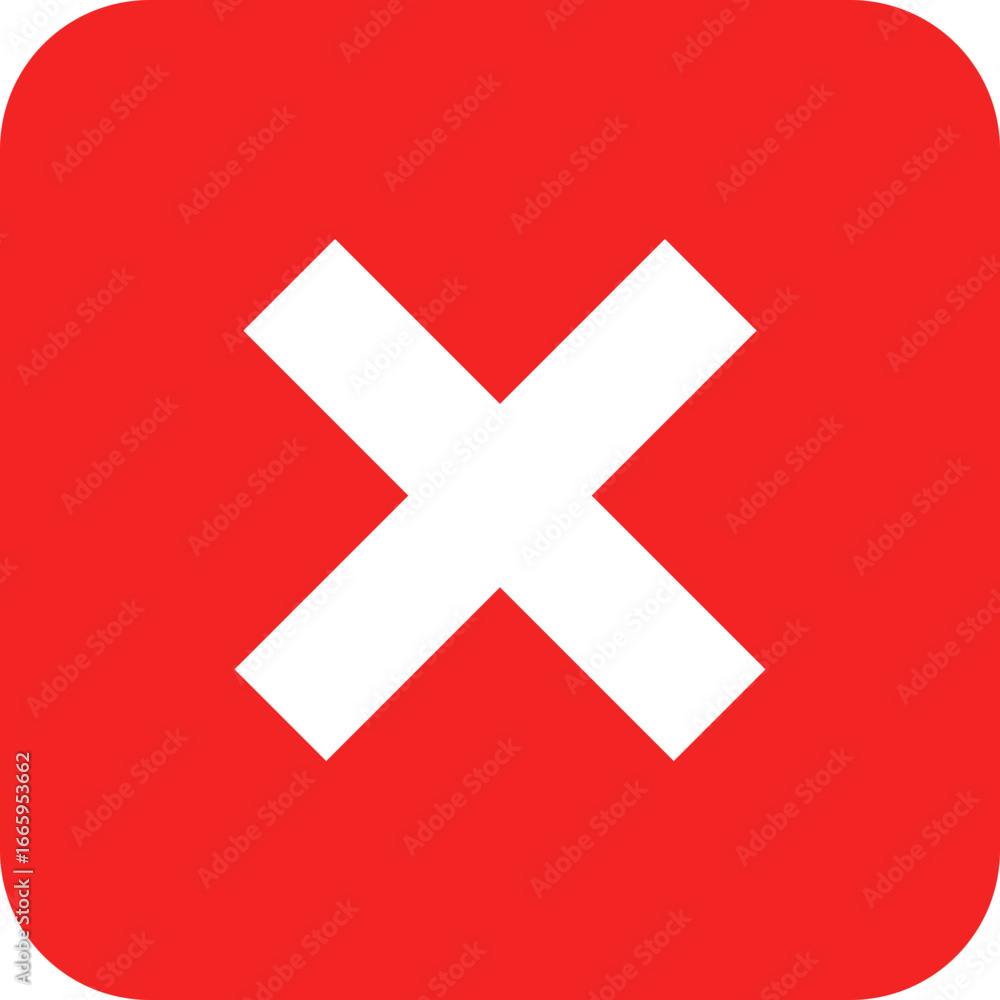 Obraz premium Wrong Symbol Icon