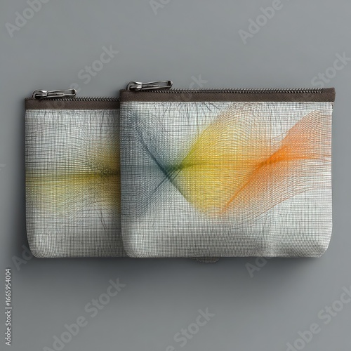 Colorful Abstract Design Zippered Pouches
