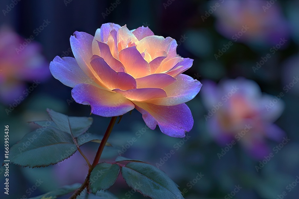 Obraz premium Glowing Rose Bloom