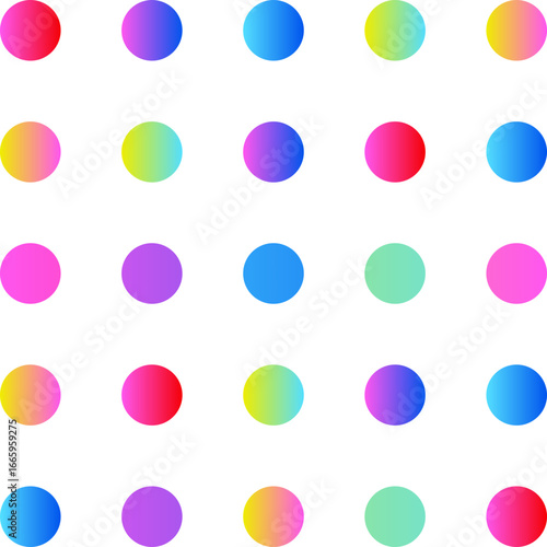 colorful circle gradient pattern design element