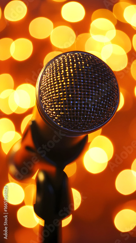 Golden Mic Illustration