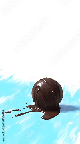 Melting Chocolate Truffle Illustration