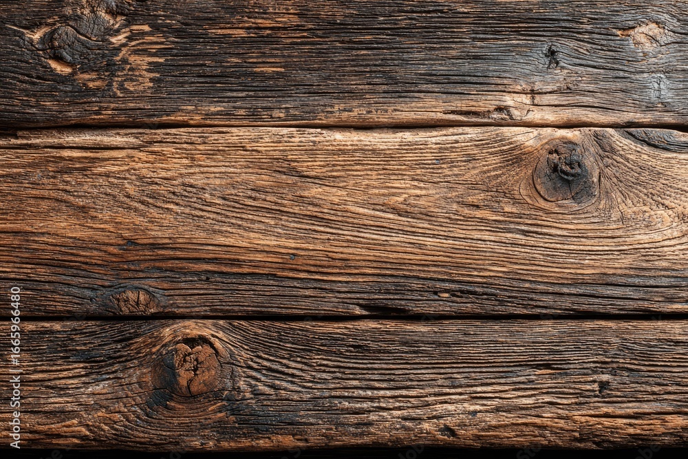 Naklejka premium Close-up of weathered wooden planks (14)