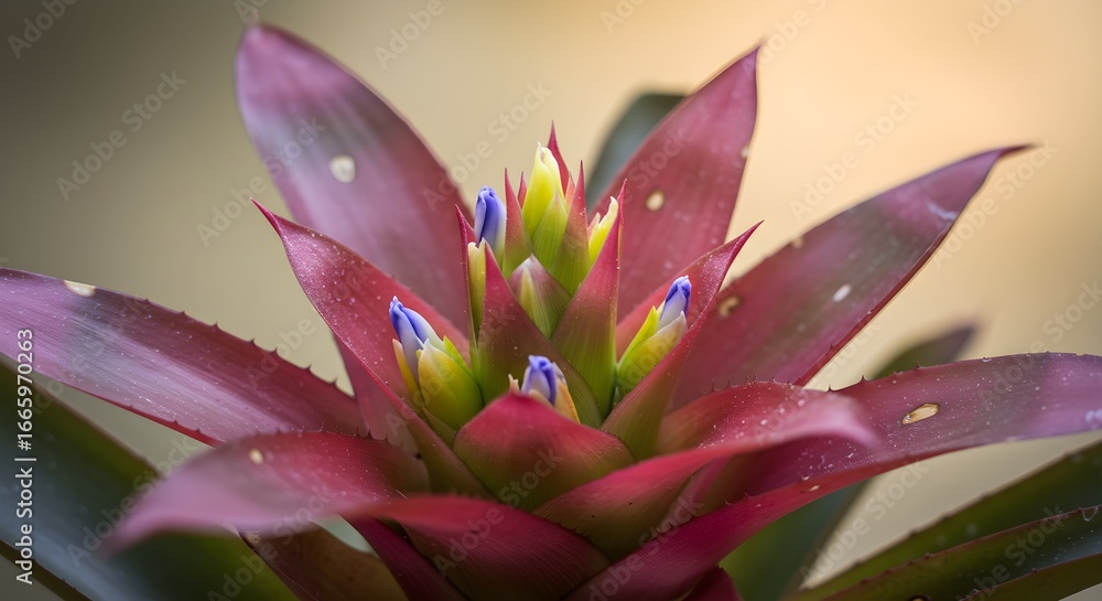Fototapeta premium Closeup bromeliad flower