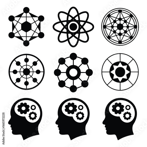 Abstract Mind and Scientific Icons | Cognitive and Technological Symbols