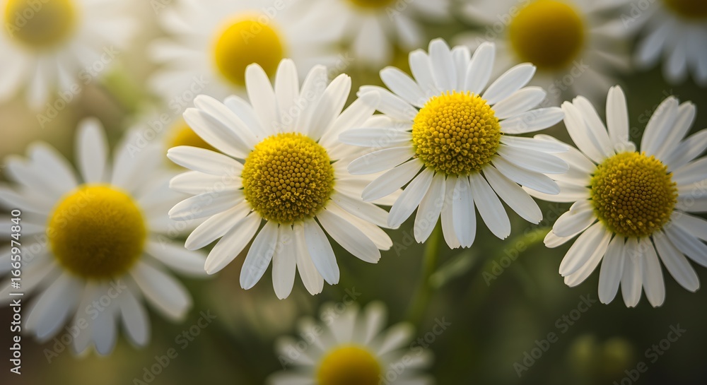 Obraz premium White daisies close up