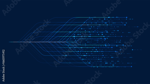 Big data visualization. Social network, financial analysis of complex databases. Data mining. Vector technology background. Information analytics concept.