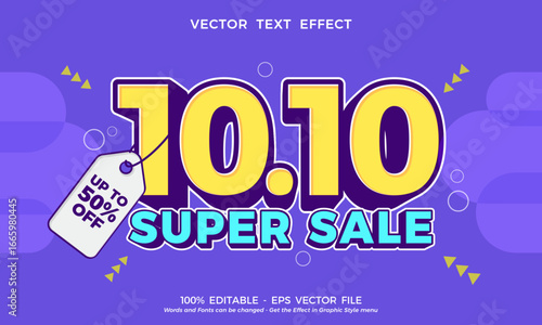 10.10 super sale festival banner with discount offer