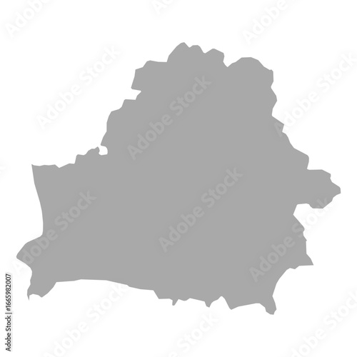 Belarus map outline – simple gray country vector