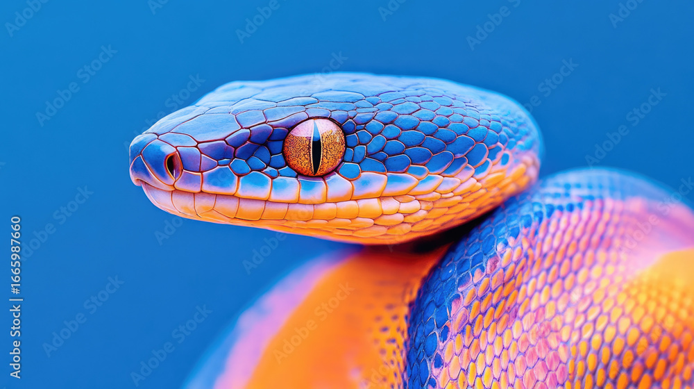 Fototapeta premium Organic Smooth Snake Shape With Minimalist Elegance