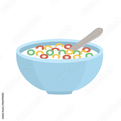 Colorful cereal ring. morning snack.