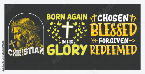 Christian Streetwear T Shirt Design, Jesus Faith T-Shirt Designs, Trendy Religious EPS for Sublimation, POD, Modern Faith-Based Designs, Unique T-Shirt Graphics, Christian Apparel 
