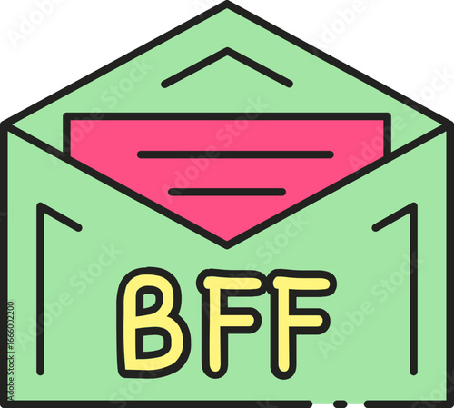 Friendship Day Icons – Flat Line Color Vector Set