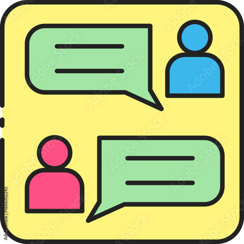 Friendship Day Icons – Flat Line Color Vector Set