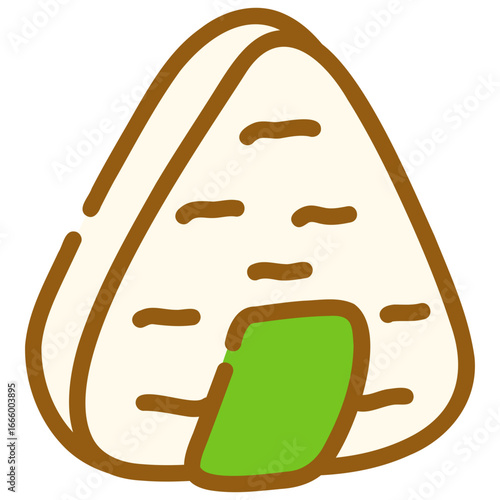 onigiri food cartoon vector illustration