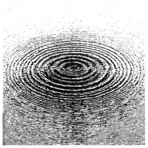 Black and white ripple effect vector art illustration for graphic design and abstract backgrounds usage 100