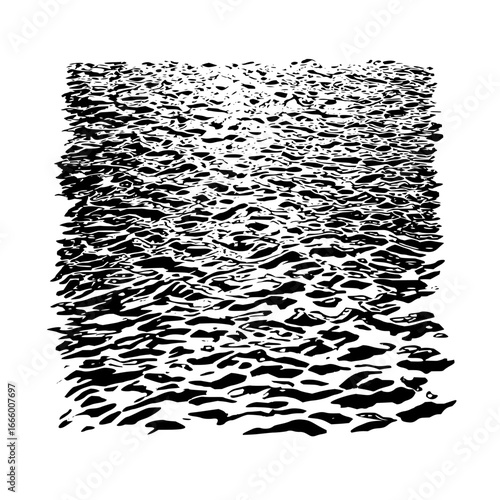Black and white water surface texture abstract art illustration for background and design element use case