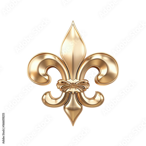 A golden fleur de lis emblem