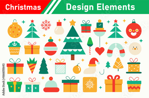Festive Christmas Design Elements A Collection of Holiday Icons and Graphics