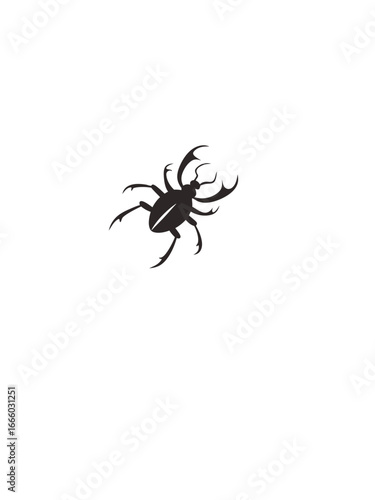 vector illustration of a beetle